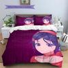 Mita  Pattern Bedding Quilt Set  Home Decoration  Gift (1 * duvet cover + 2 * pillowcase  without core)