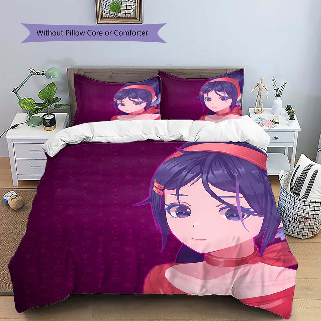 Mita Pattern Bedding Quilt Set Home Decoration Gift (1 * duvet cover + 2 * pillowcase without core)