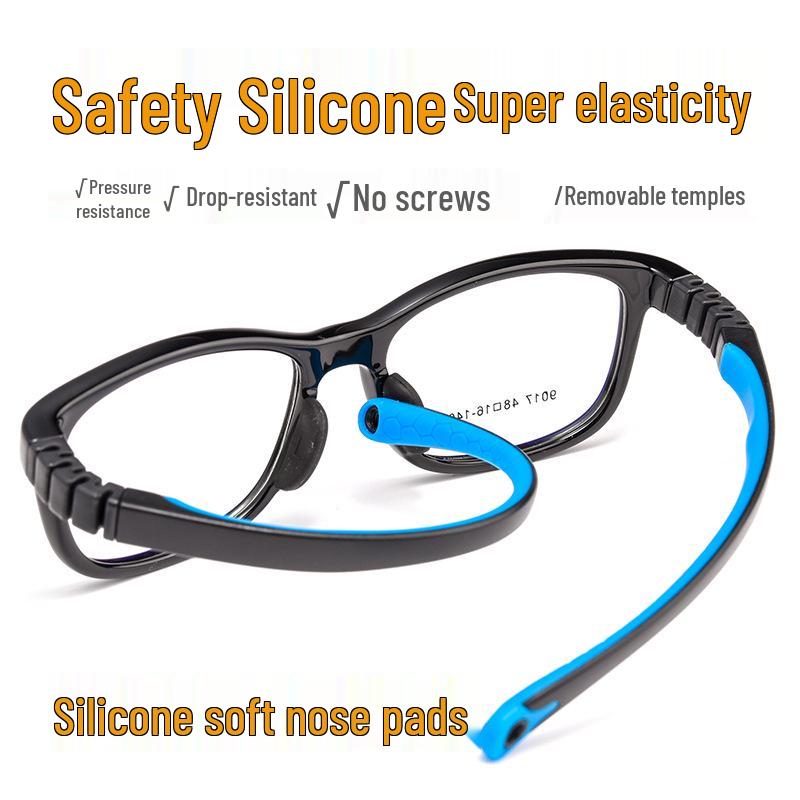 Сверхлегкая силиконовая детская оправа для очков 9017ET: Прочные оправы для близорукости для мальчиков и девочек