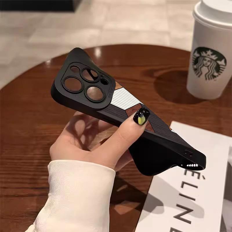 Роскошный Винтажный Чехол для Телефона с Текстурой Дерева Для iPhone 17 16 15 14 13 12 11 Pro Max X XS 7 8 Plus 16E Ударопрочная Защитная Задняя Крышка
