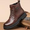 Модные новые мужские туфли из натуральной кожи, мужские повседневные ботинки, универсальные дизайнерские ботинки на платформе до щиколотки, ковбойские ботинки «Челси» для шитья