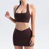 Fashion Thick Shoulder Strap Halterneck Beauty Back Exercise Bra High Intensity Training Running Workout Clothes Bubble Wrap Yoga Intimates Female