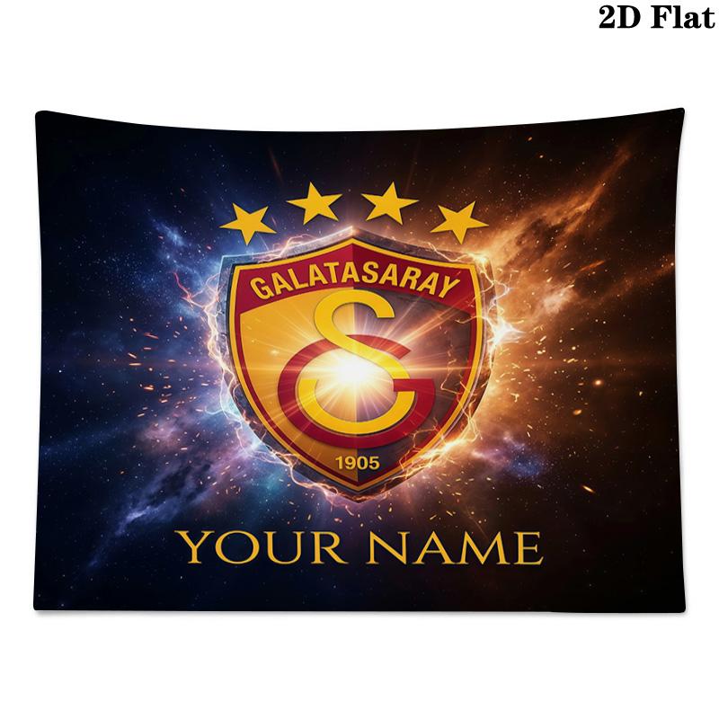 Custom Name Galatasaray2Printed Tapestry – Wall Hanging for Bedrooms, Dorms, and Home Decor