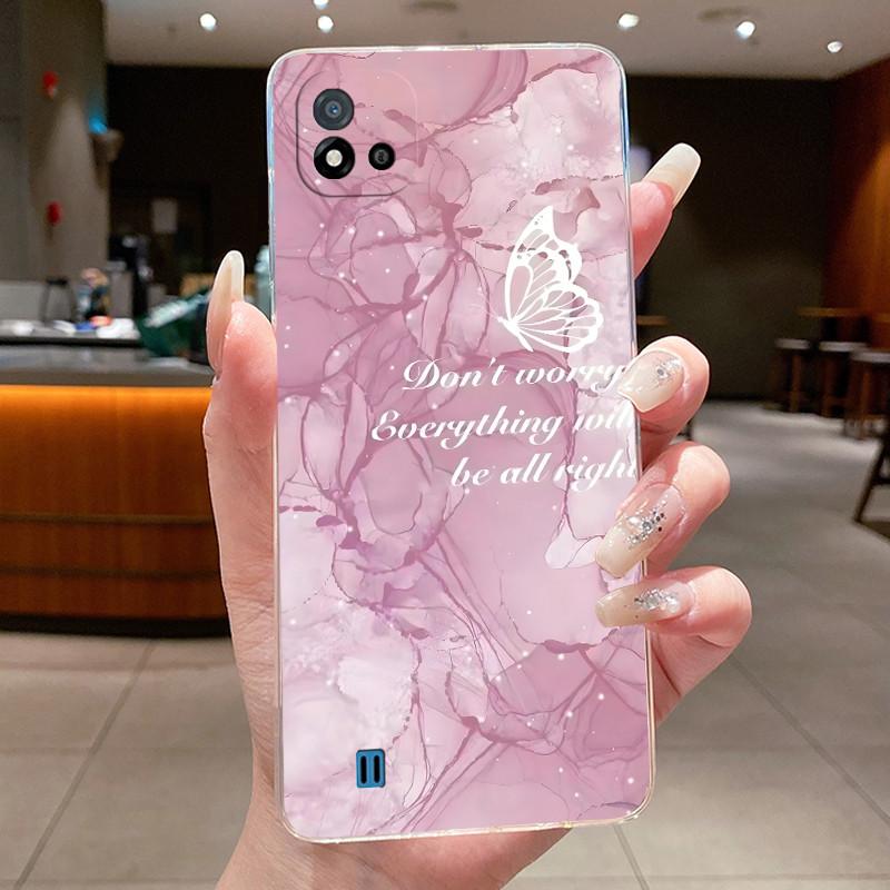 For Realme C20 C20A Case Realme C11 (2021) RMX3231 C11 2020 RMX2185 Phone Cases Flower Butterfly Soft Silicone TPU Jelly Cover