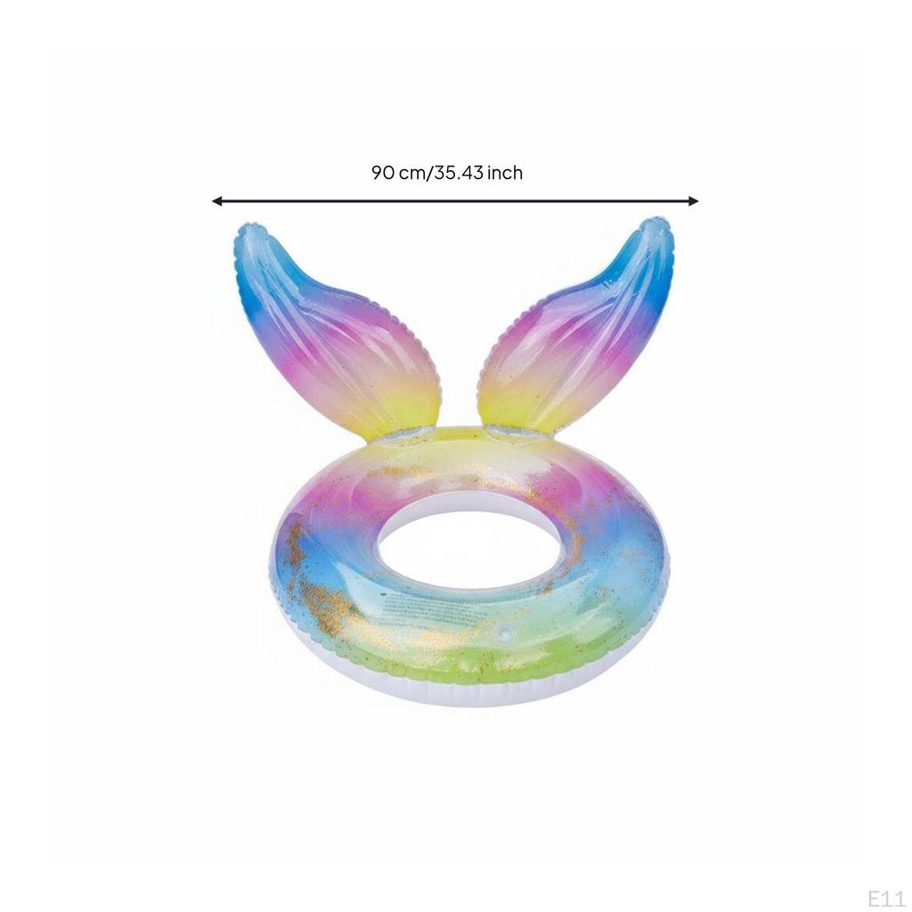 Mermaid Tail Swim Tube Instagrammable Pool Accessory Whimsical Design Fish Scale