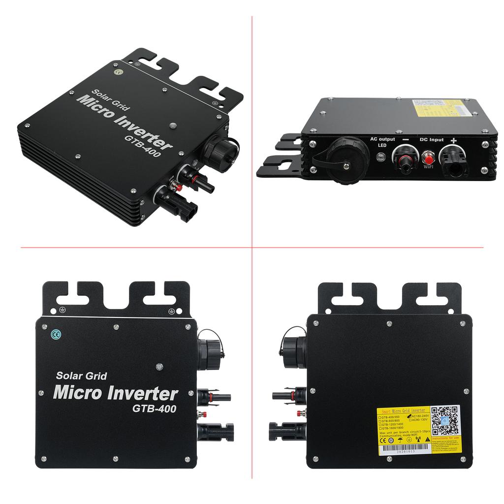 400W Solar Inverter WiFi Control Automatic Identification Power Inverters DC to AC 120V Solar Grid Tie Micro Inverter