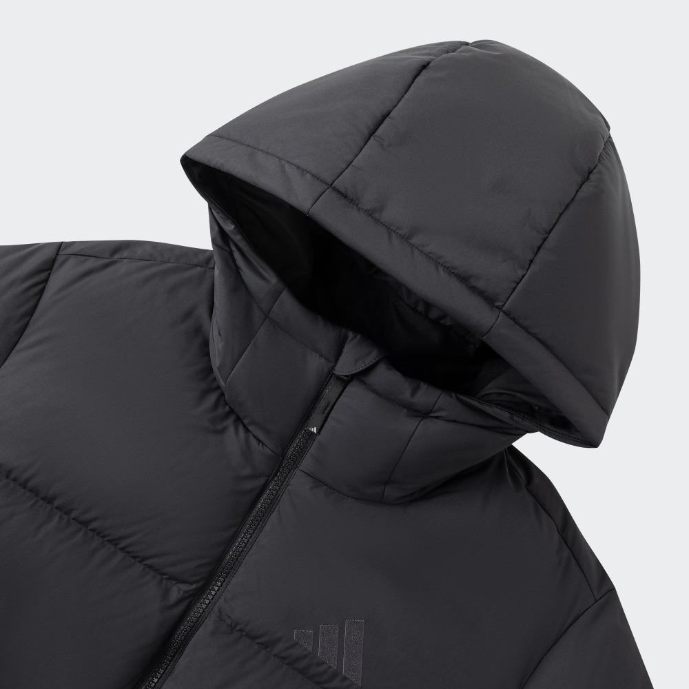 Adidas Solid Color Loose Fit Down Jacket Women Outerwear Black JV6192