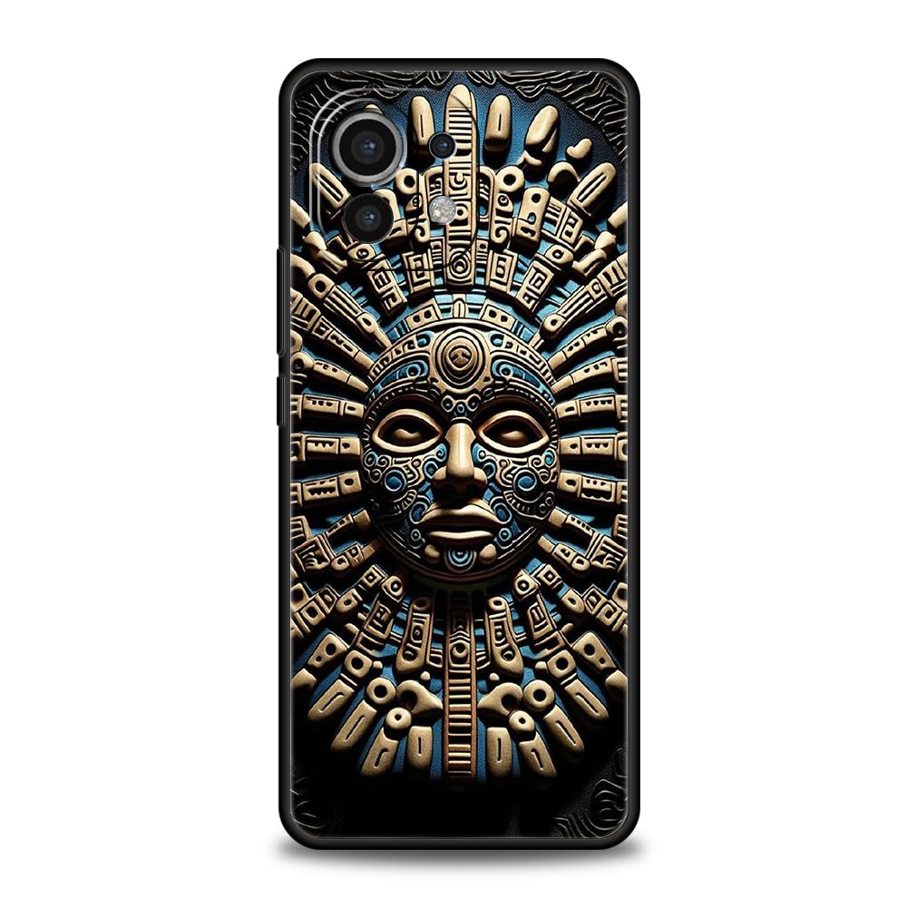 Чехол для телефона для Xiaomi Poco F7 F6 F5 F4 F3 X7 X6 X5 X4 X3 NFC M4 C51 C55 GT Pro 5G Мягкий ТПУ Fundas Винтажная Роспись с Тотемами