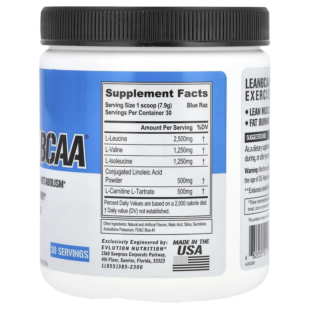 Lean Bcaa, Blue Razz, 237g (8.36oz)