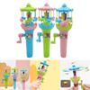 Hand Cranked Rotating Carousel Toy with LED Lights Glowing Toy (Random Color) Fun Merry-Go-Round Toy with Lights