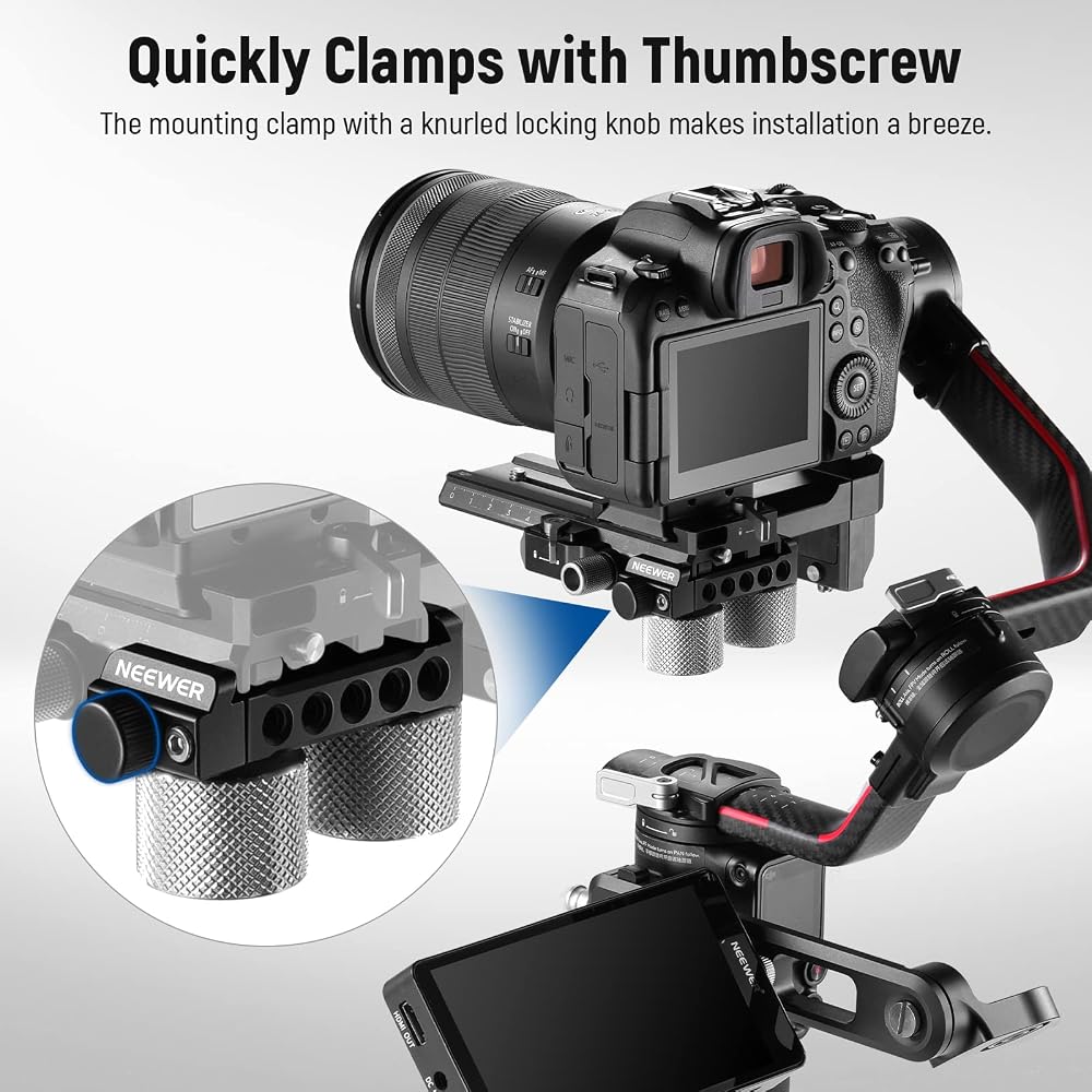 NEEWER Gimbal Counterweight Clamp Kit Compatible with DJI Ronin RS3 Pro/RS3/RS2/RSC2/ZHIYUN Crane 2S/3S/Weebill S/Moza Air 2/AirCross 2 - For Balancin