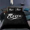 3D Printed Couple Bedding Set I Love You Crown Duvet Cover Double Twin Full Queen King Adult Kids Bedclothes Quilt Cover 2/3pcs