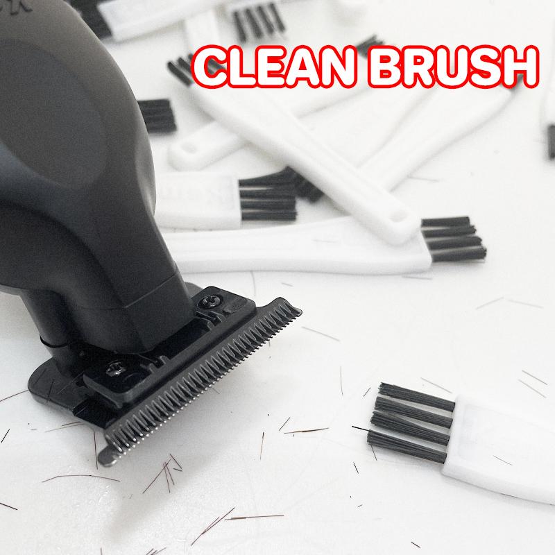 5pcs Shaver Brush Electric Razor Head Cleaning Trimmer Dust Remover Anti Static Nylon Bristles PP 8cm Handle Black Mini Cleaner