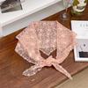 Women Lace Triangle Scarf Sweet Girls Sunscreen Scarf Spring Summer French Beach Style Hair Tie Vintage Female Lady Muslim Hijab