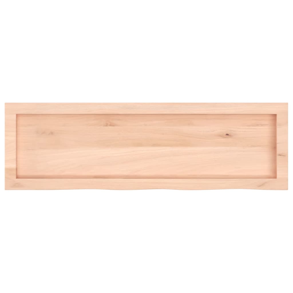 Solid Wood Washbasin Top 100 x 30 x (2 4) cm Untreated