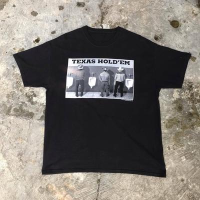 Новые футболки с коротким рукавом TEXAS HOLD'EM для мужчин и женщин с нишевым чувством дизайна из чистого хлопка, летняя спортивная одежда