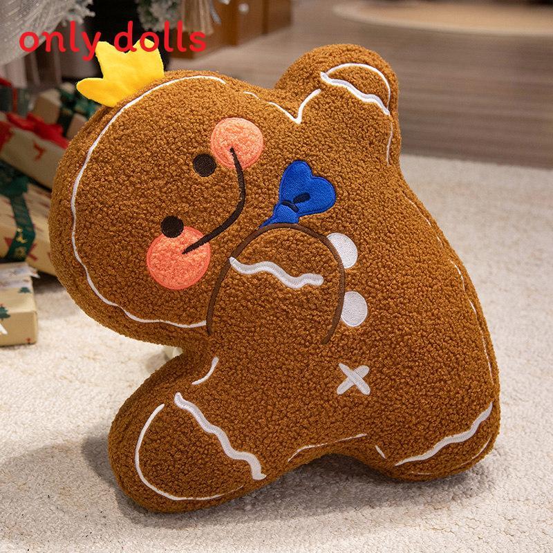 Christmas Gingerbread Man Plush Toy With Pp Cotton For Kids And Holiday Gifts