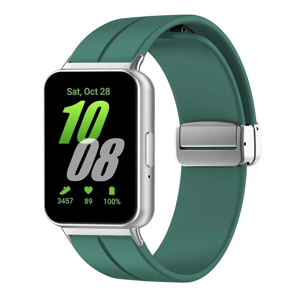Silicone Strap For Samsung Galaxy Fit3 Watch Band Magnetic Buckle Wristband For Samsung Galaxy Fit 3 Bracelet Replacement Correa