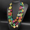 Accessories Wooden Beaded Necklace Necklace Bohemian Style Sweater Chain Three-Layer