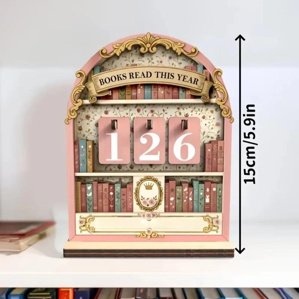 Кот Книги Отслеживание Прочитанного Книги Прочитанные В Этом Году Счетчик На Этот Год Отслеживание Чтения Вывеска Дизайн Для Любителей Книг Деревянный Материал