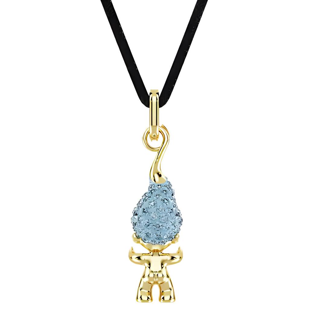 Swarovski Good Luck Trolls Hair Fairy Pattern Pendant Necklace Women necklace Blue 5691942