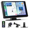 Chamequinho Display Audio, 9 Inch Portable Car Audio with Back Camera, Integrated Audio, Compatible