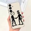 Время - Деньги Банкнота Чехол для Телефона Для Samsung S25,24,21,22,23,20,S30,Ultra,Plus,Fe,Lite,Note,5G Черный Мягкий