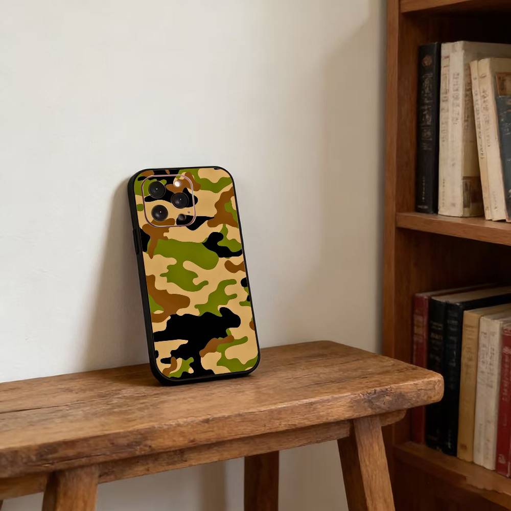 F-Мода C-Камуфляж Чехол для телефона Силиконовый Мягкий Для IPhone 17 16 15 14 13 12 11 X XR Plus Pro Max Plus