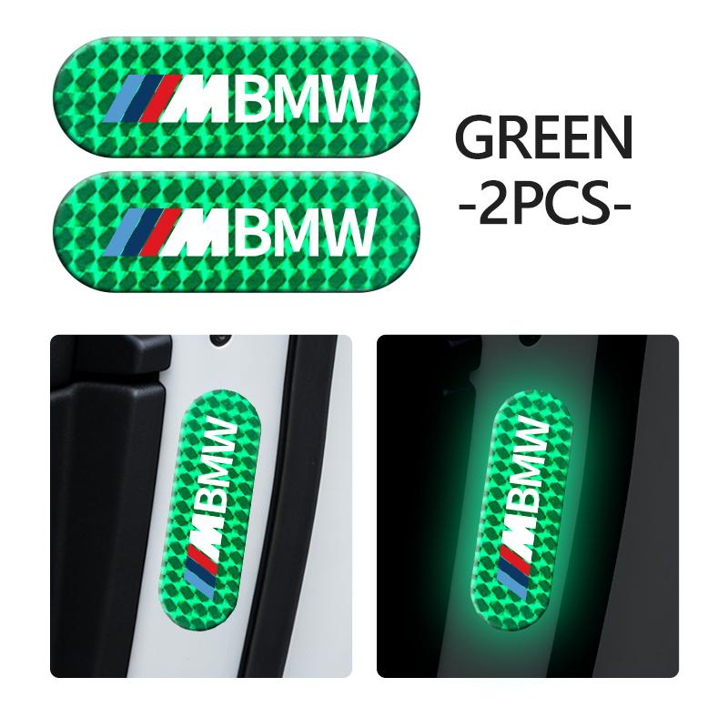 2pcs Car Night Reflective Strip Warning Stickers Road Safety Tips For BMW 1 3 5 7 Series M F01 F20 F10 F13 E52 E53 E60 E93 RI3