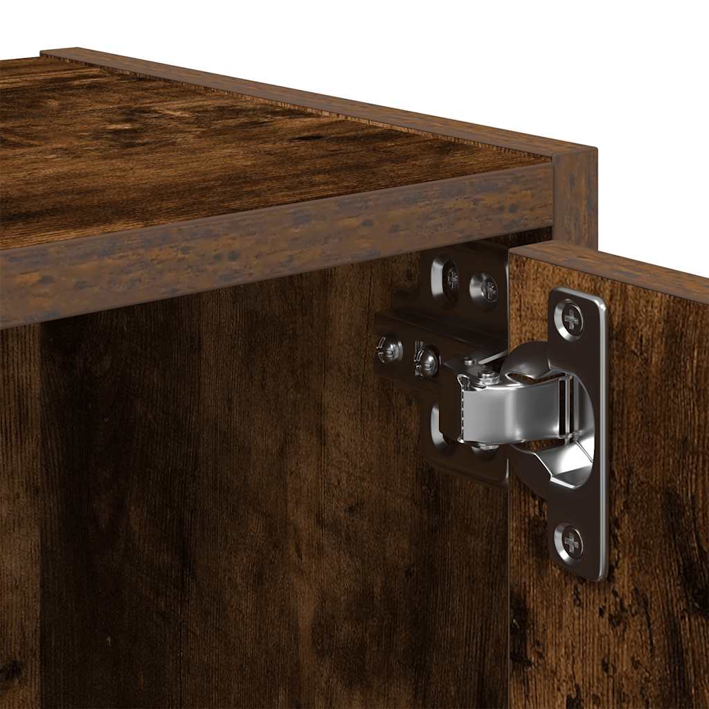 Bookshelf Smoked Oak 40 x 24 x 77 cm Engineered Wood