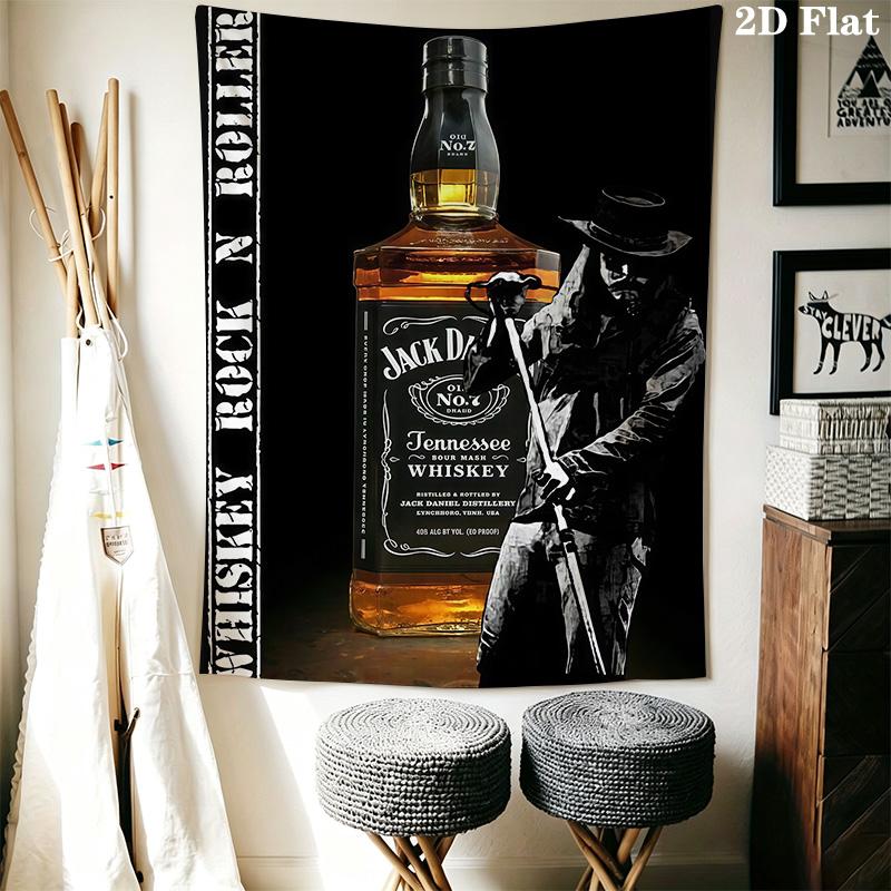 Jack Daniel'S Timeless Classic Tapestry Wallmounted Background Cloth Background Wall Hanging Cloth Wall Decoration Atmospheric Background Cloth