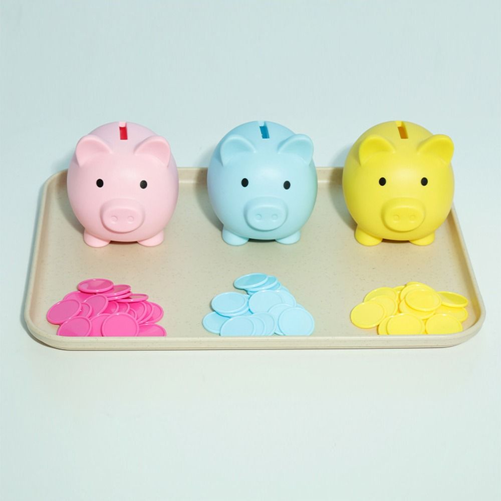 Colorful Piggy Bank Color Matching Toys Toddler Coin-operated Toy Movement Training for Children