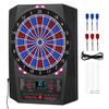 SucceBuy 13,5-дюймовая электронная мишень для дартса 45 игр 474 варианта 8 игроков 6 дротиков 50 мягких наконечников Светодиодный счет для домашней вечеринки бара