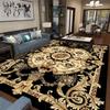 Black Gold High-end Luxury Carpet Living Room Large Area Rug Europe and America Home Decoration Bedroom Rug Washable Floor Mat