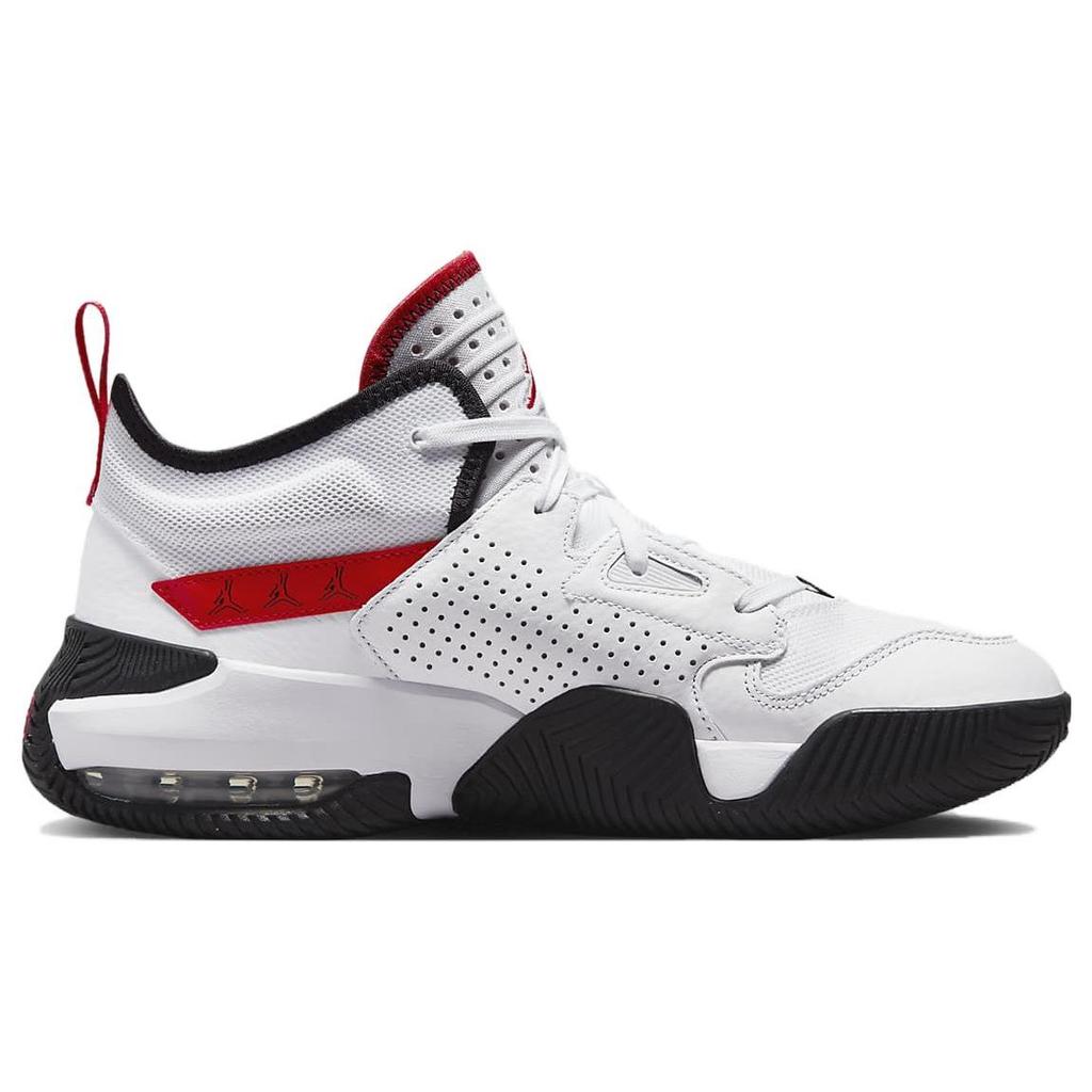Кроссовки мужские Air Jordan Stay Loyal 2 Белые Университетский красный Черные DQ8401-106