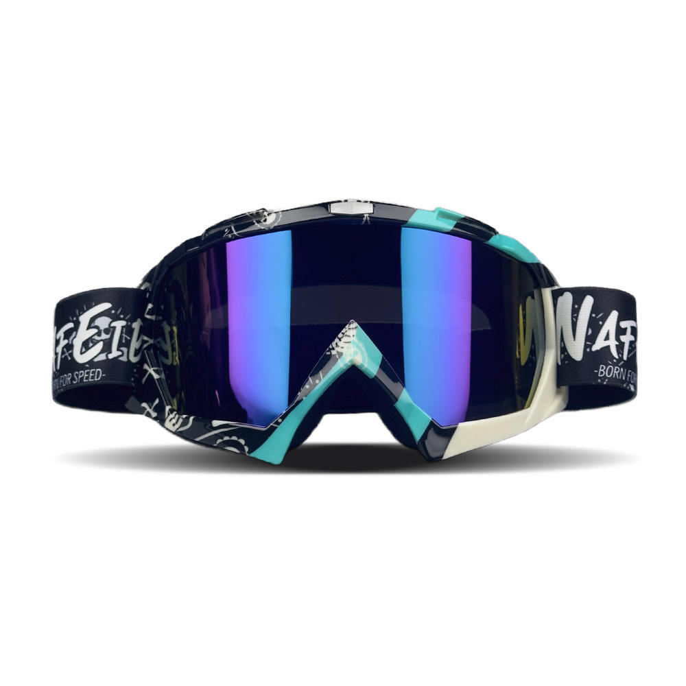2026 Vibrant Frame Design Motocross Goggles UV400 Lens Lightweight Durable Adjustable Strap Outdoor Sports Riding Goggles
