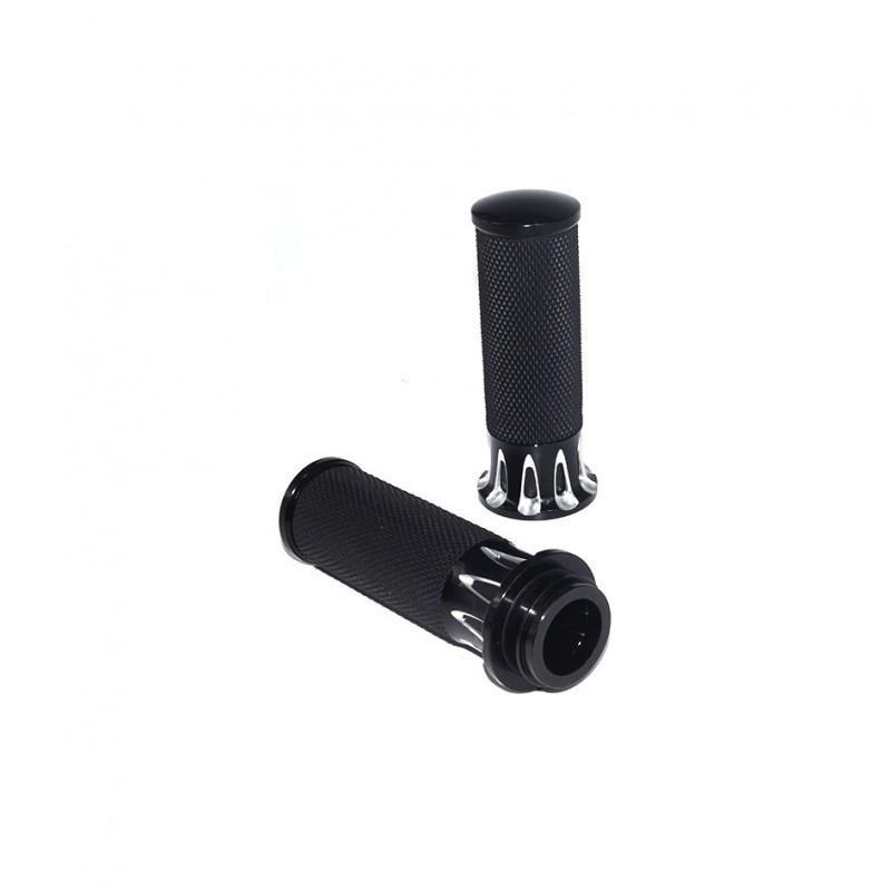 Aluminum Handlebar Grips With Electronic Throttle Harley Softail Street Bob Breakout Road King Glide