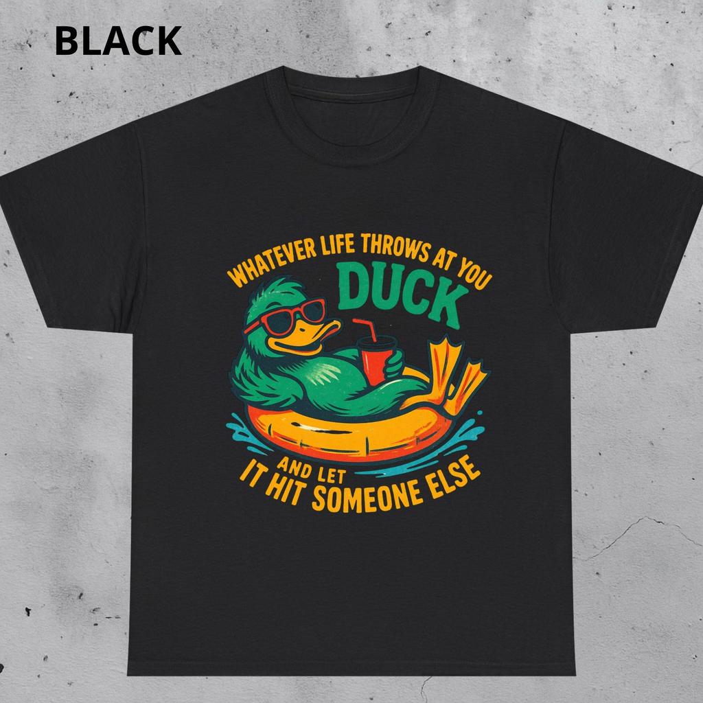 Funny Duck Life Quote T-Shirt and kids tshirt, Sunglasses Duck Graphic Tee, Humorous Saying Shirt and kids tshirt
