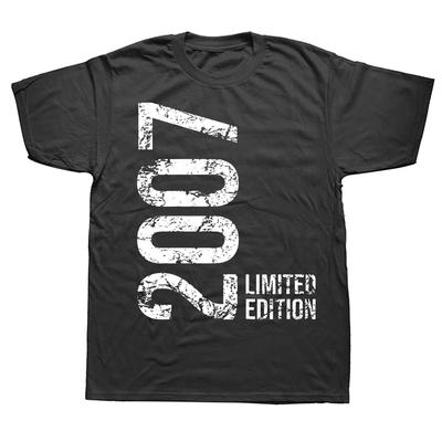 Новинка Крутая 17-я 17 лет Ретро Винтаж 2007 Футболки Графический Хлопок Уличная одежда Короткий рукав Подарки на день рождения Летняя футболка