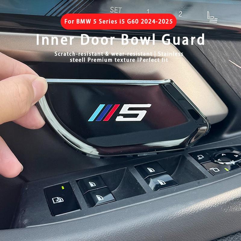 STIQ3 4Pcs Car Inner Door Bowl Guard Stainless Steel Protection Cover Stickers For BMW 3 5 series i3 i5 X3 X5 G05 G45 G60 2019-2025