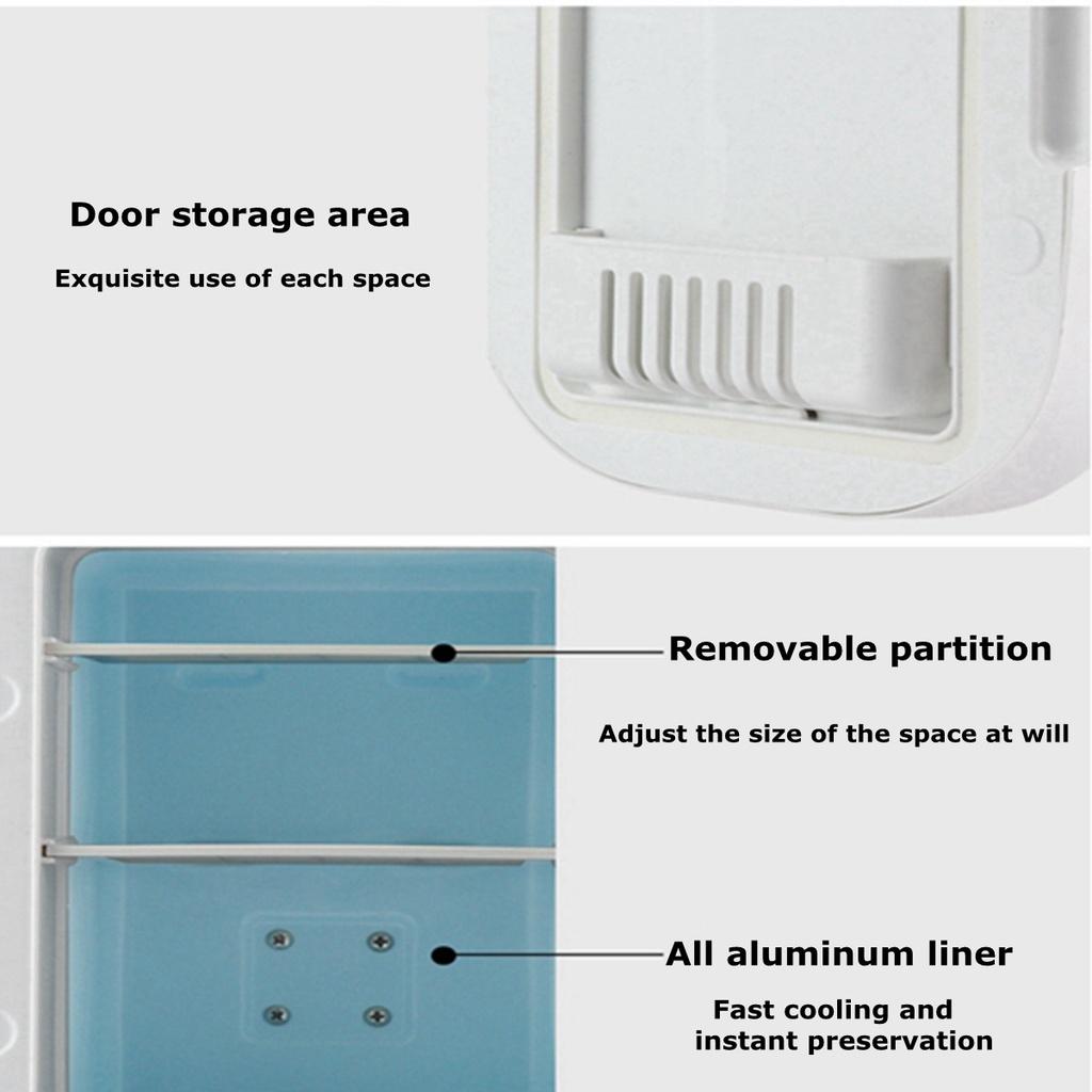 Beauty Fridge  Mini Portable Refrigerator For Cosmetics With Mirror Skincare Makeup Cooler Warmer Freezer For Car Home 8L 220/12V