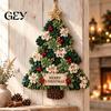 Holiday Craft Supplies for Beginners 3D Fabric Poke Wreath DIY Kit, Beginner-Friendly Christmas Making Stamp Art Set Door Hanging Home Decor Projects