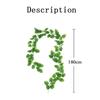 1Pc 1.8m Monstera Leaf Vine Artificial Plant Faux Plants Fake Plants Plastic Hanging Vine Fake Monstera Vine Fake Hanging Green Plants Indoor Ornament