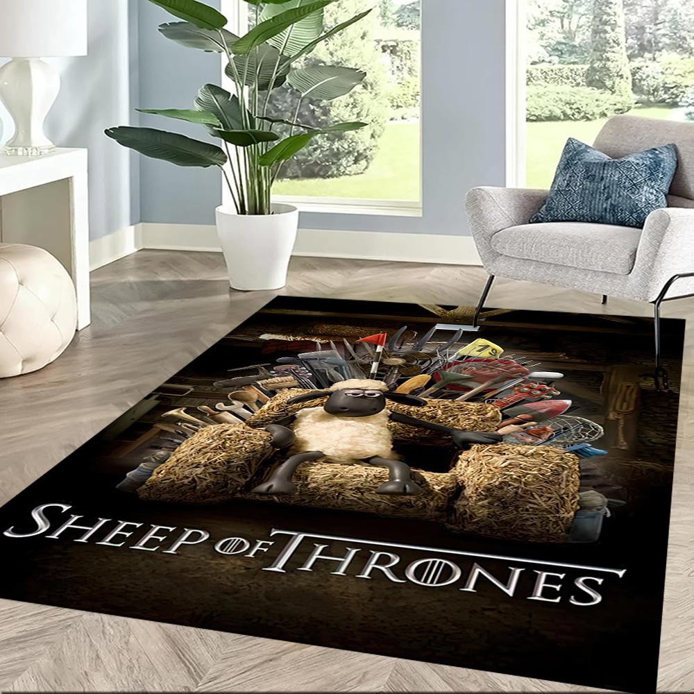 Shaun Sheep Square rugs are a great choice for living rooms, bedrooms, home décor, and as gifts.