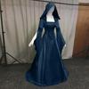 Women's Medieval Cosplay Wedding Dress with Hooded Design - 4 Colors Available