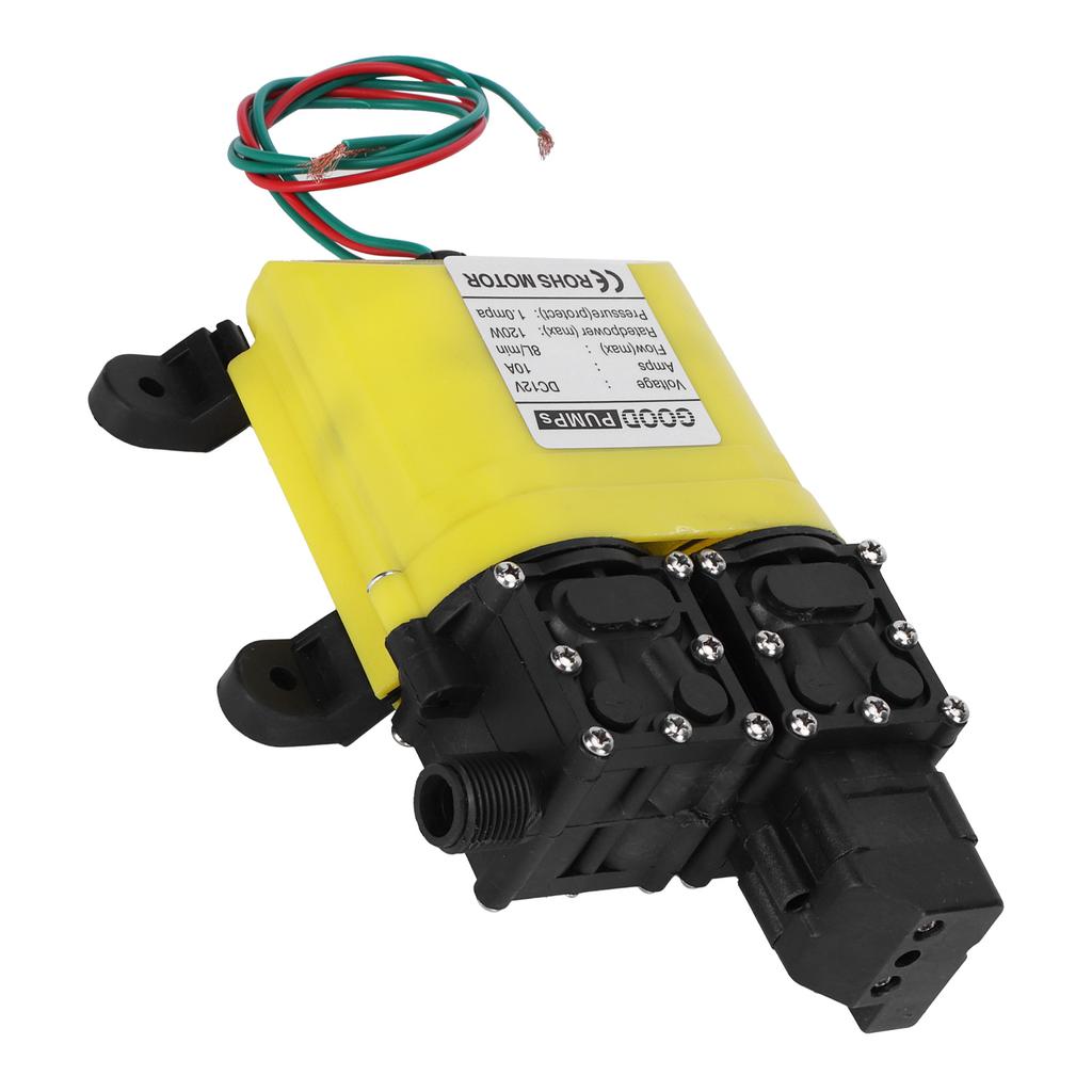 12V 120W 8L Мембранный насос высокого давления с медным разъемом Автоматический насос для впрыска воды