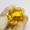 Natural Topaz Yellow Cube Cut CERTIFIED 148.40 Ct Loose Gemstone Huge Size