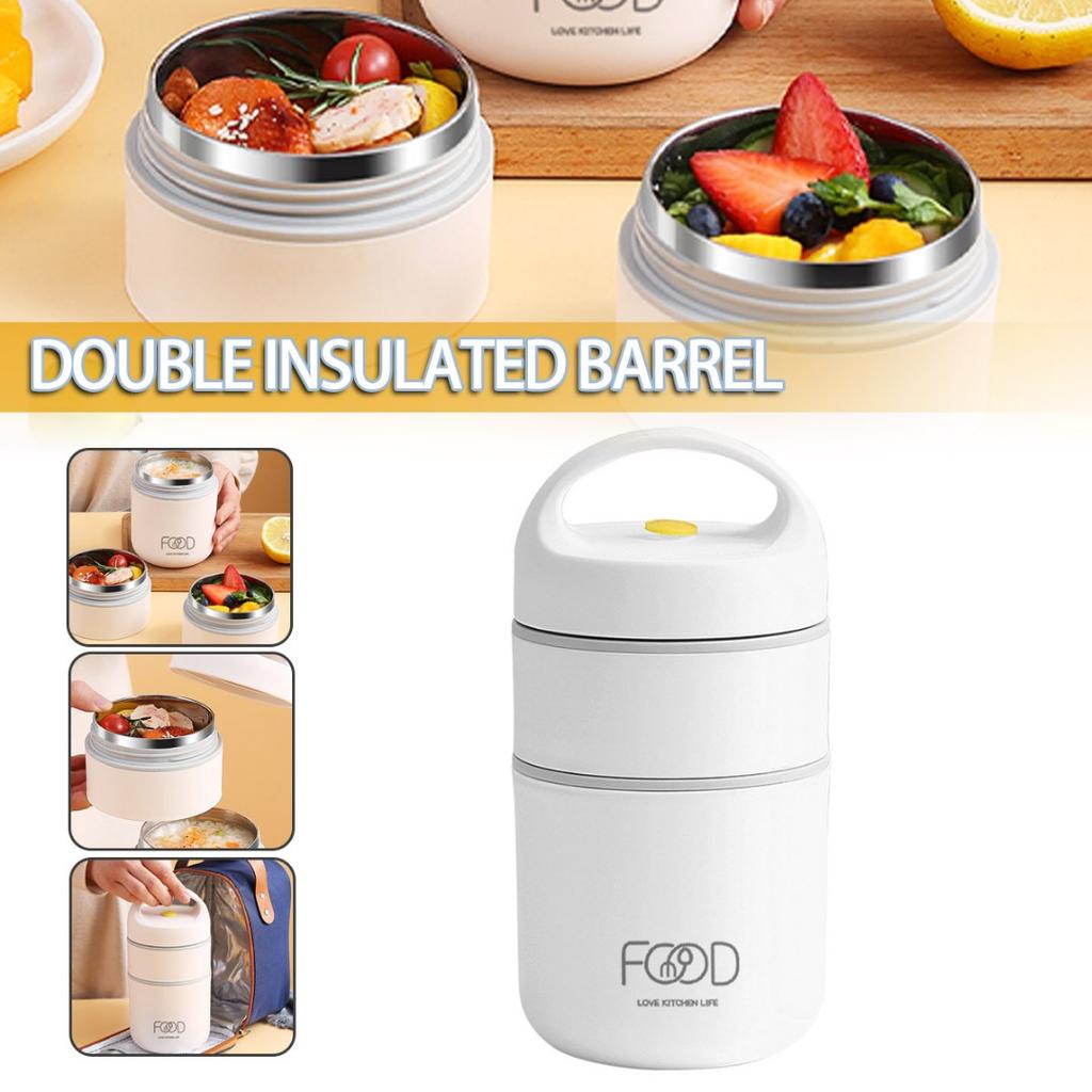 Двухслойный герметичный термоконтейнер на 680 мл, термоконтейнер для ланча, чашка для хлопьев