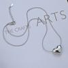 Premium Sense Light Luxury Autumn And Winter Temperament Smooth Love Necklace Heart-Shaped Round Bead Collarbone Chain Neck Chain Generation