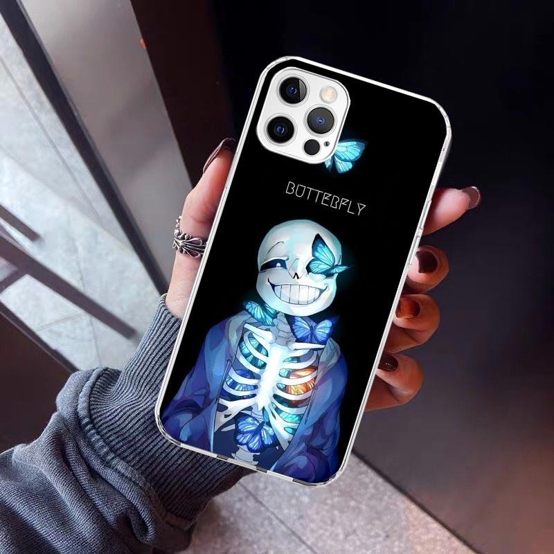 Чехол для телефона Undertale Папирус Санс Догго Для iPhone 17 Air 16 15 Pro Max 14 Plus 13 Mini 12 11 Чехол 7 8 SE Силиконовый корпус Печать